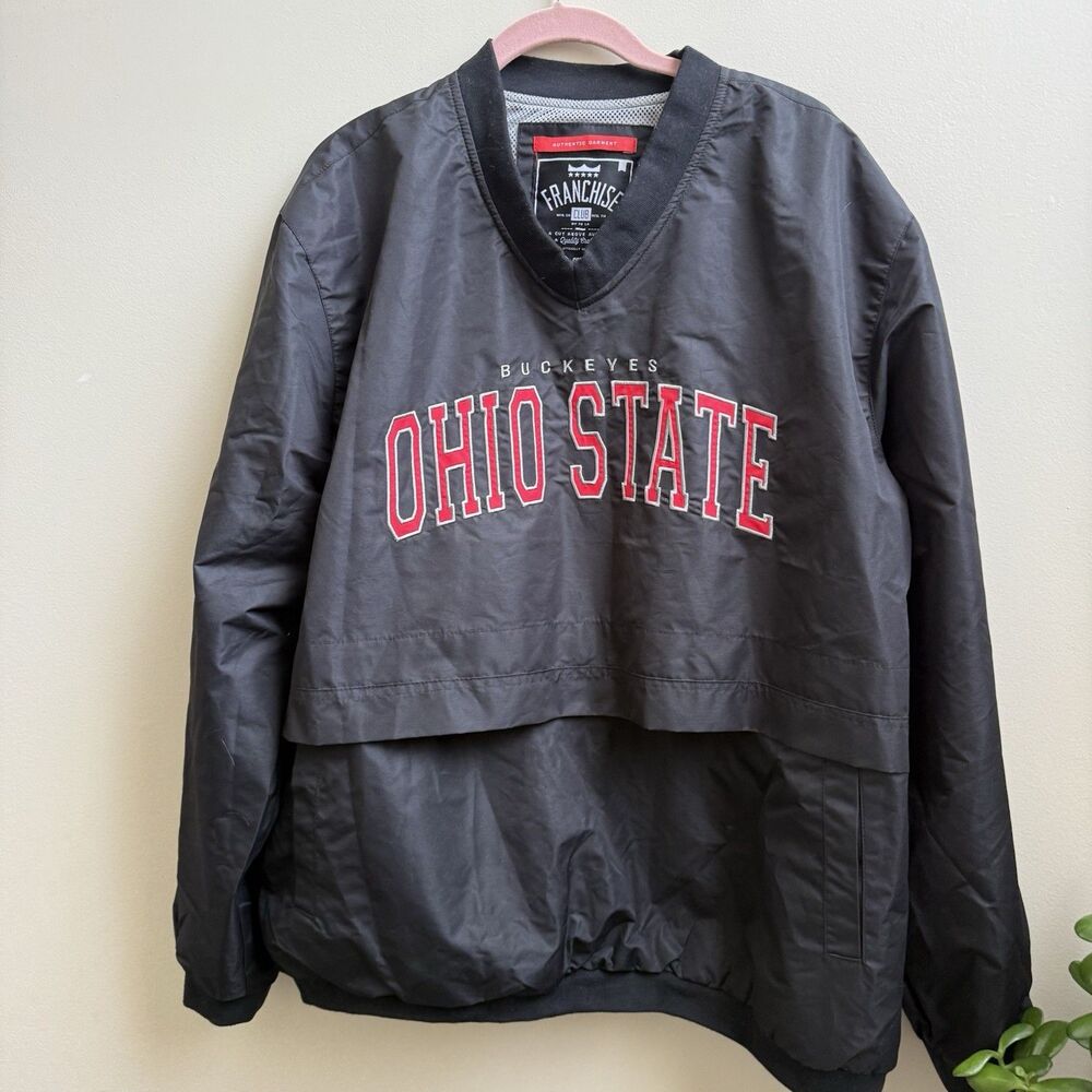 Franchise Club Ohio State Buckeyes Officially Licensed Black Jacket Size XL